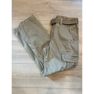 Vintage UnionBay Cargo Khaki Pants Relaxed Fit with Belt Size 32X32 JL